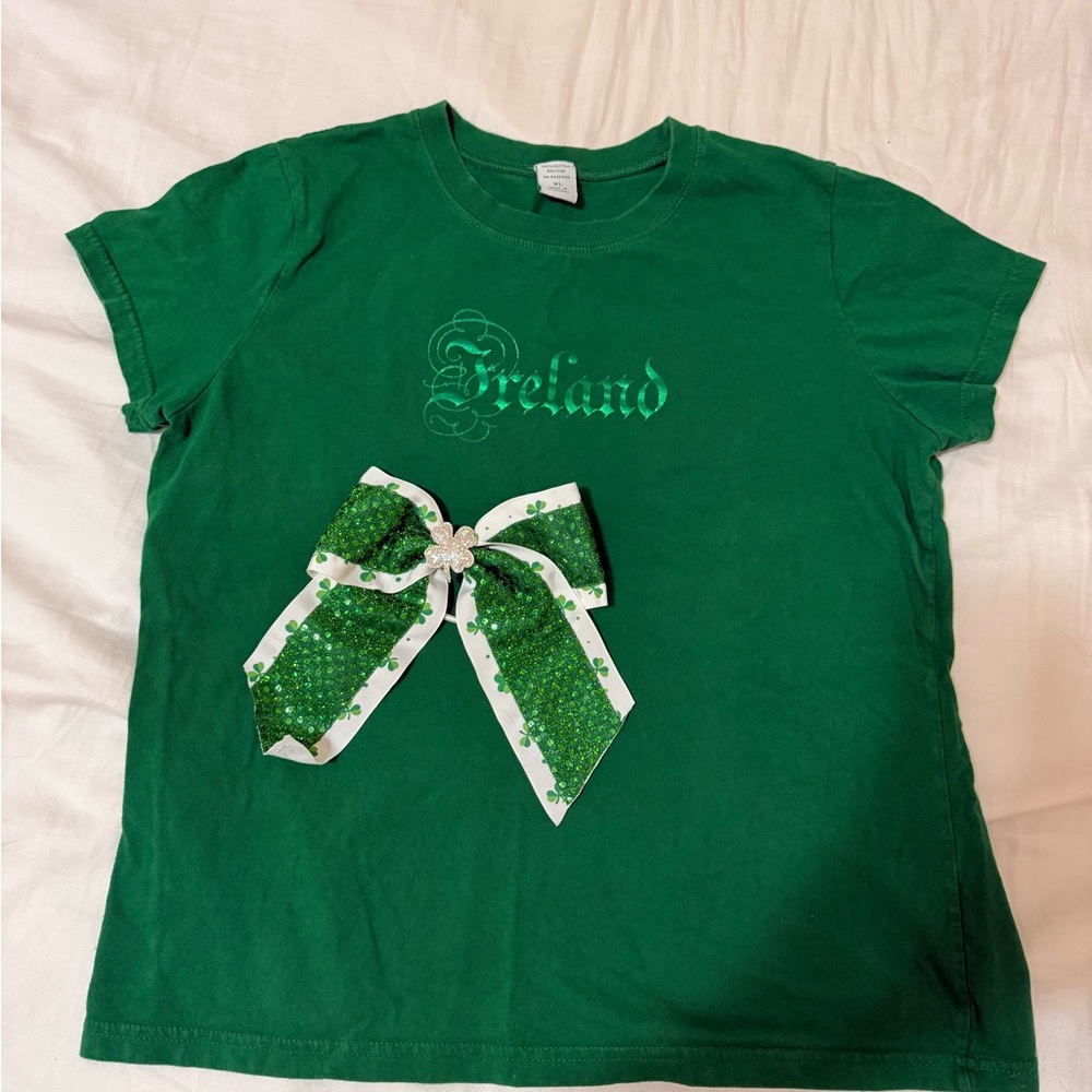 Green Ireland T-Shirt with Bow